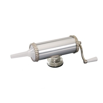 Aparat de Umplut si Facut Carnati, Manual, Otel Inoxidabil, Prindere cu Ventuza, 3 Palnii 15/19/22mm, Usor de Curatat, Capacitate 2.5kg, Argintiu Aparat de Umplut si Facut Carnati, Manual, Otel Inoxidabil, Prindere cu Ventuza, 3 Palnii 15/19/22mm, Usor de Curatat, Capacitate 2.5kg, Argintiu