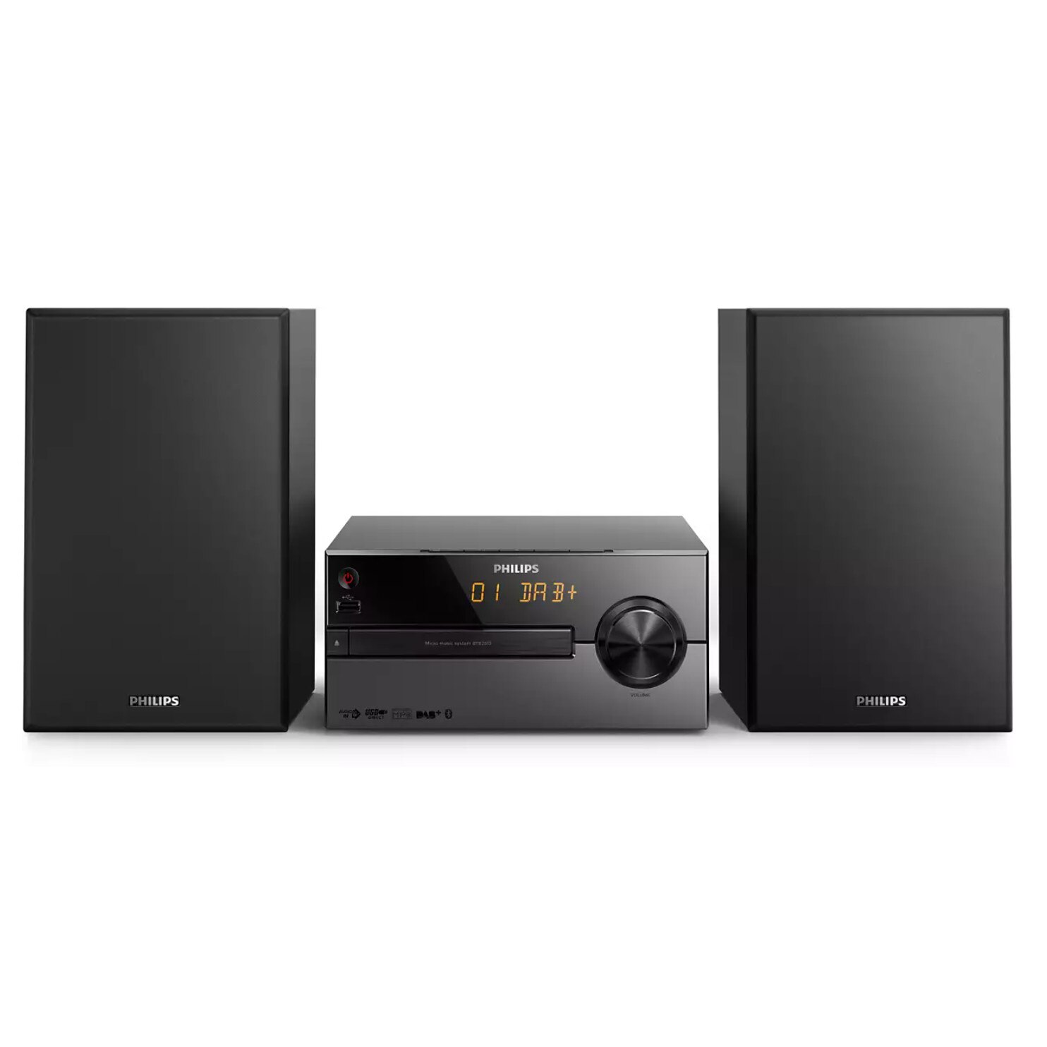 Microsistem muzical Philips cu Putere max. 15 W CD, MP3-CD, USB, FM, Conexiune prin Bluetooth, DAB/DAB+, Smart Scan, Woofer de 3