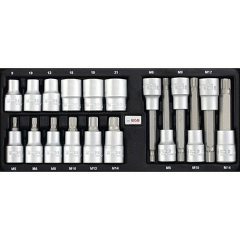 Trusa chei cu profil XZN si tubulare WGB 1/2 Trusa chei cu profil XZN si tubulare WGB 1/2