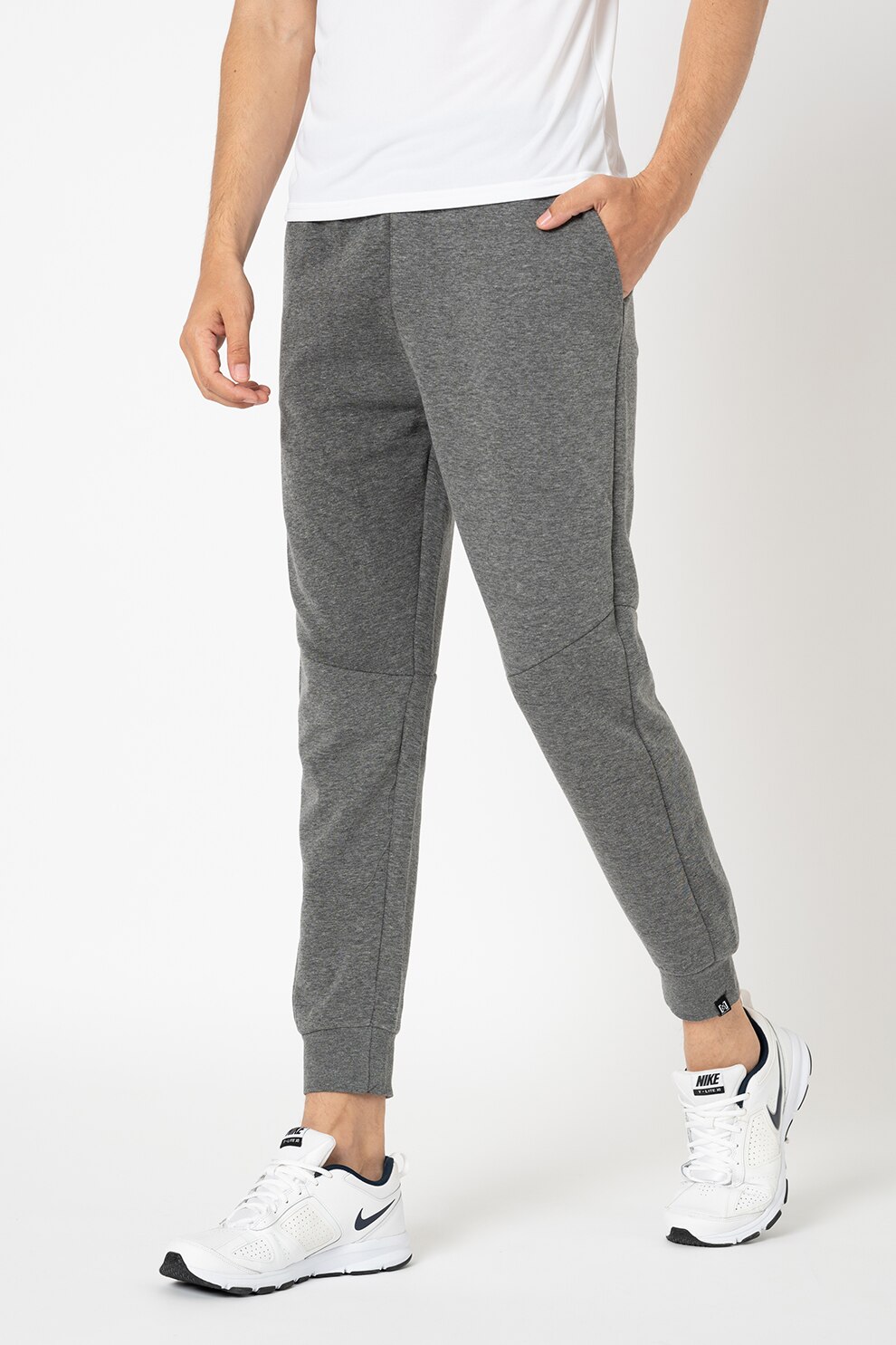 Haily's, Pantaloni sport conici Enzo, Gri inchis melange