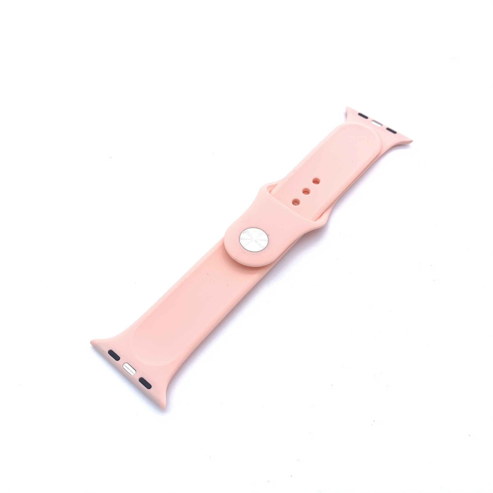 Curea Silicon Compatibila Apple Watch Seria 1, 2, 3, 4, 5, 6, SE, pentru 42/44mm M/L Roz Pal