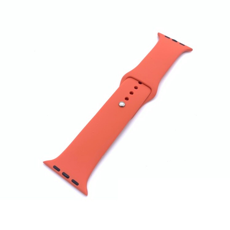 Curea Silicon Compatibila Apple Watch Seria 1, 2, 3, 4, 5, 6, SE, pentru 38/40mm, S Portocalie