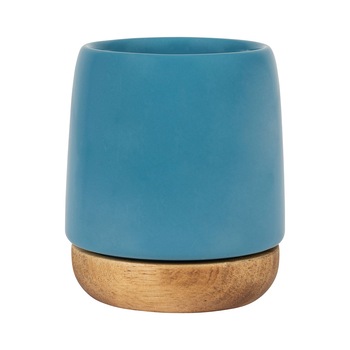 Ceasca - Nordika Blue 100ml, stoneware+acacia wood, Ceramica, 100 ml, Albastru Ceasca - Nordika Blue 100ml, stoneware+acacia wood, Ceramica, 100 ml, Albastru