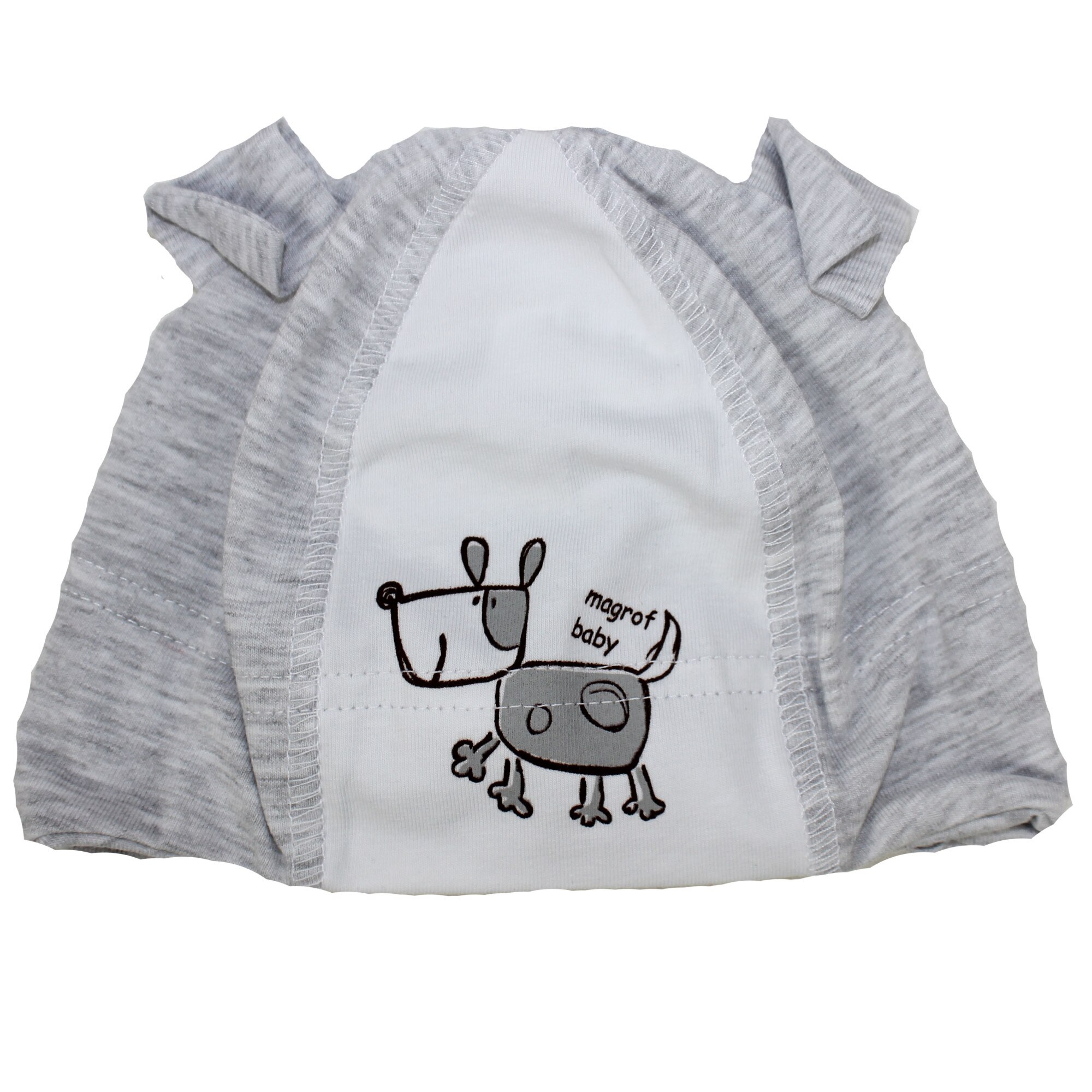 Caciulita bebe, magrof baby, gri