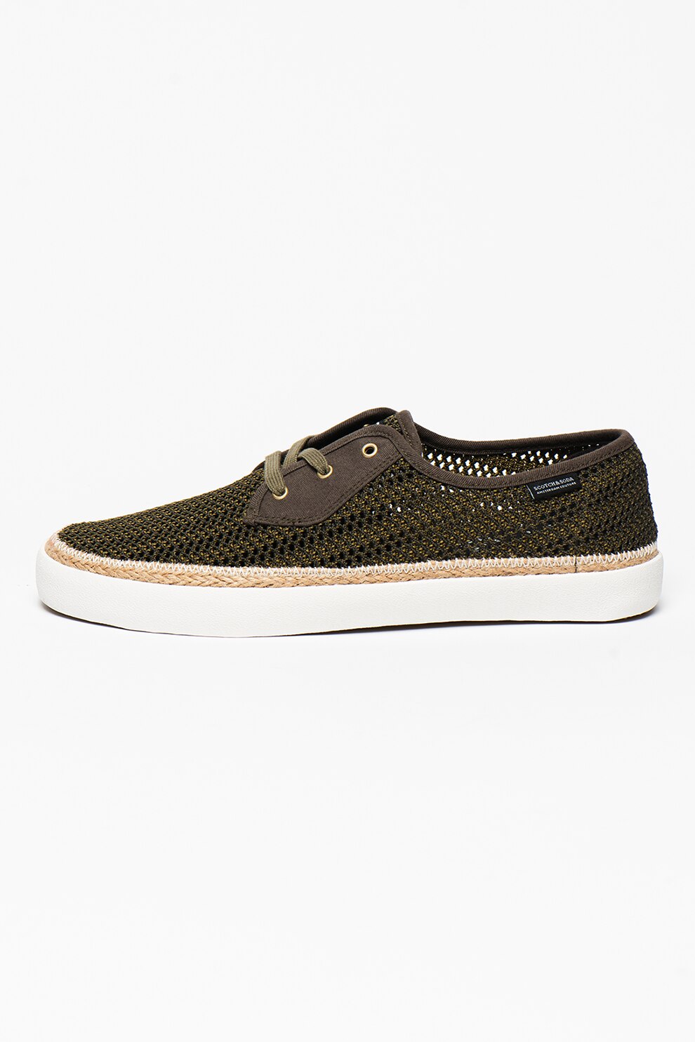 Scotch & Soda, Pantofi casual din plasa cu sireturi Izomi, Verde