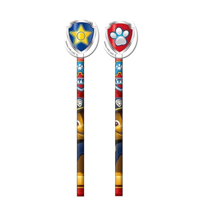 Set 2 creioane cu guma sters Paw Patrol Multicolor