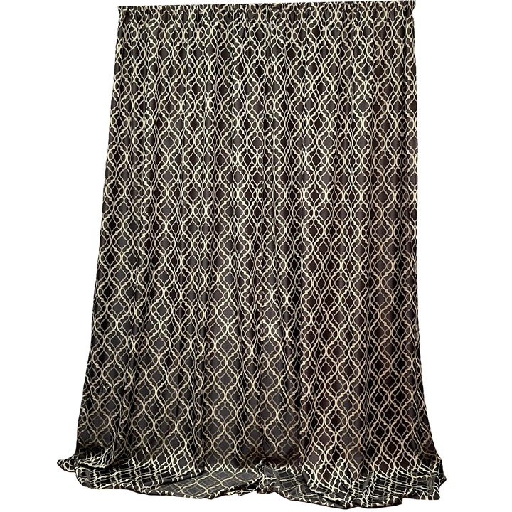 Set doua draperii jacquard wenge/bej auriu "Colectia Jaipur" 2x140x245cm cu rejansa by Liz Line - DP170