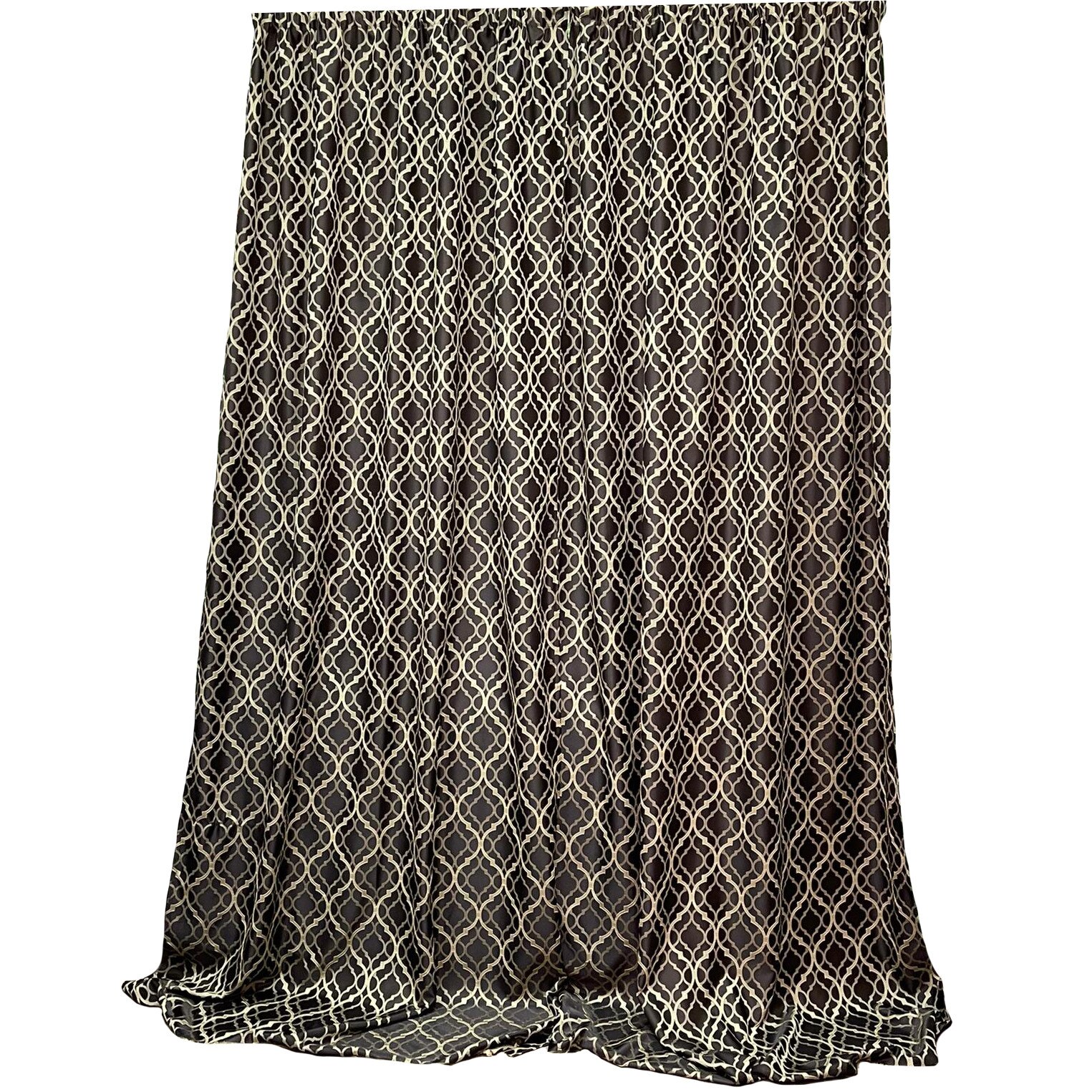 Set draperie jacquard wenge/bej auriu 