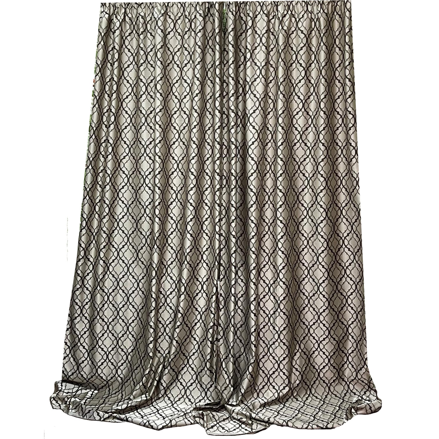 Set draperie jacquard bej/wenge 