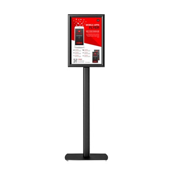 Panou informativ JJ DISPLAYS, dimensiune print A4, afisare simpla fata, negru Panou informativ JJ DISPLAYS, dimensiune print A4, afisare simpla fata, negru