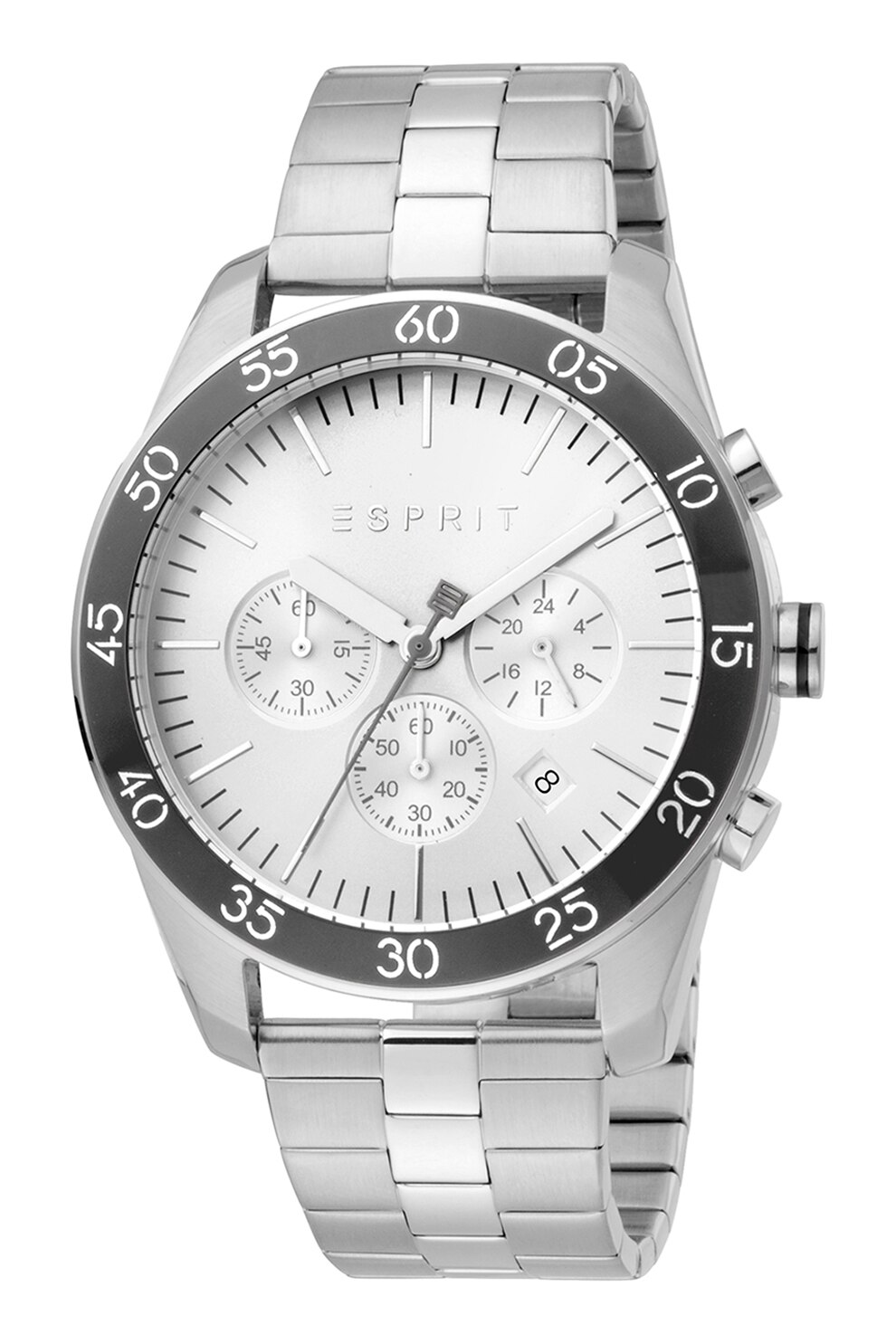 Esprit, Ceas cronograf din otel inoxidabil, Argintiu