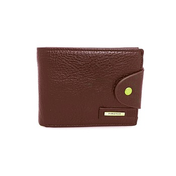 Portofel barbatesc, din piele, Magrot maro, inchidere cu capsa, piroyce 02 Portofel barbatesc, din piele, Magrot maro, inchidere cu capsa, piroyce 02