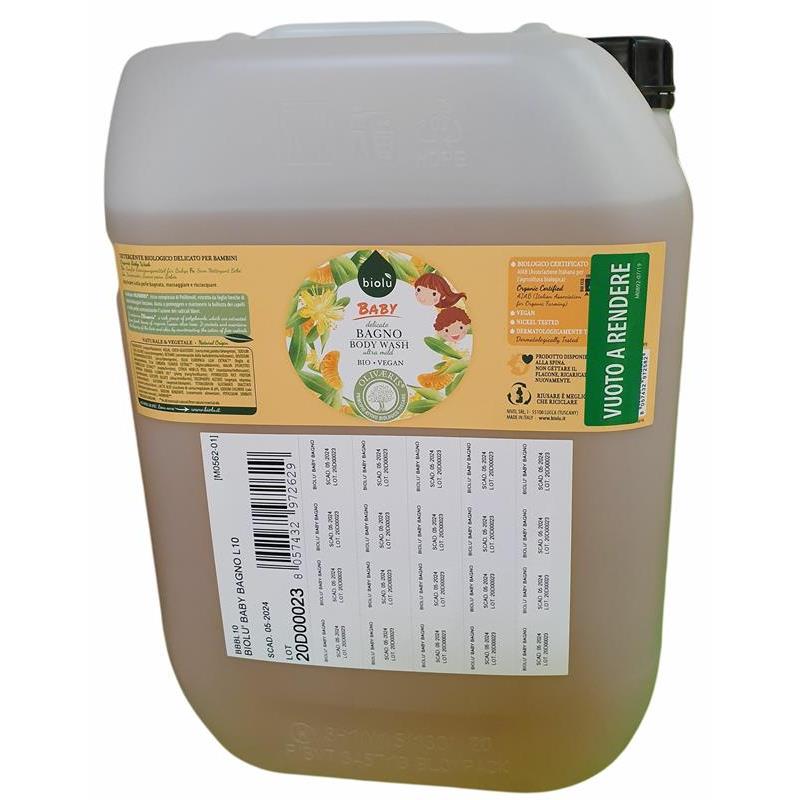 Gel de Dus cu Ulei de Mandarin pentru Copii Bio 10 litri Biolu