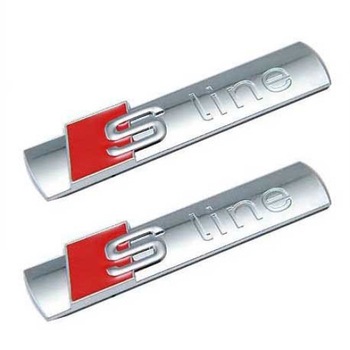 Set 2 Emblema metalica S-line pentru AUDI, argintiu Set 2 Emblema metalica S-line pentru AUDI, argintiu