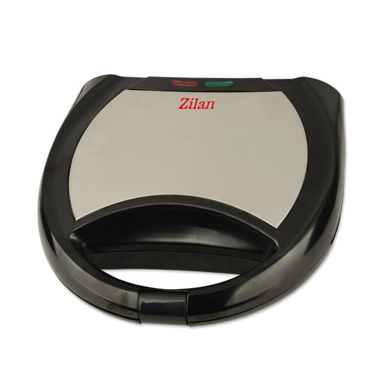 Sandwich-Maker, Putere 750W, placi Antiaderente din Teflon, Carcasa Rezistenta la Caldura, Protectie la Supraincalzire, Indicator Luminos, Negru/Gri