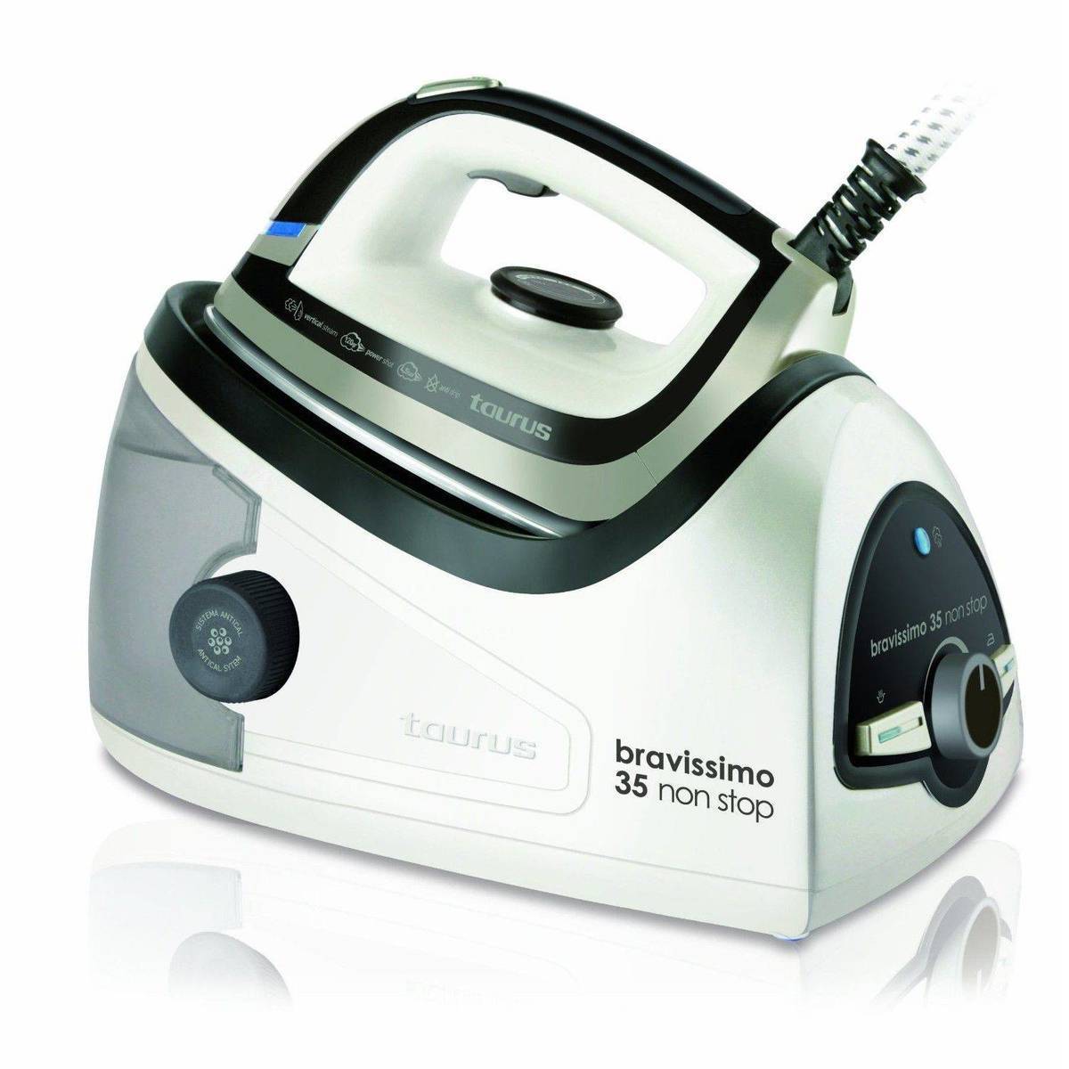 Statie de calcat profesionala Taurus Bravissimo 35 Non Stop 2350W alb / negru