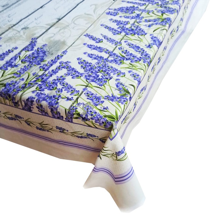 Fata de masa, MCF, flori de Lavanda, 150x180cm, bumbac