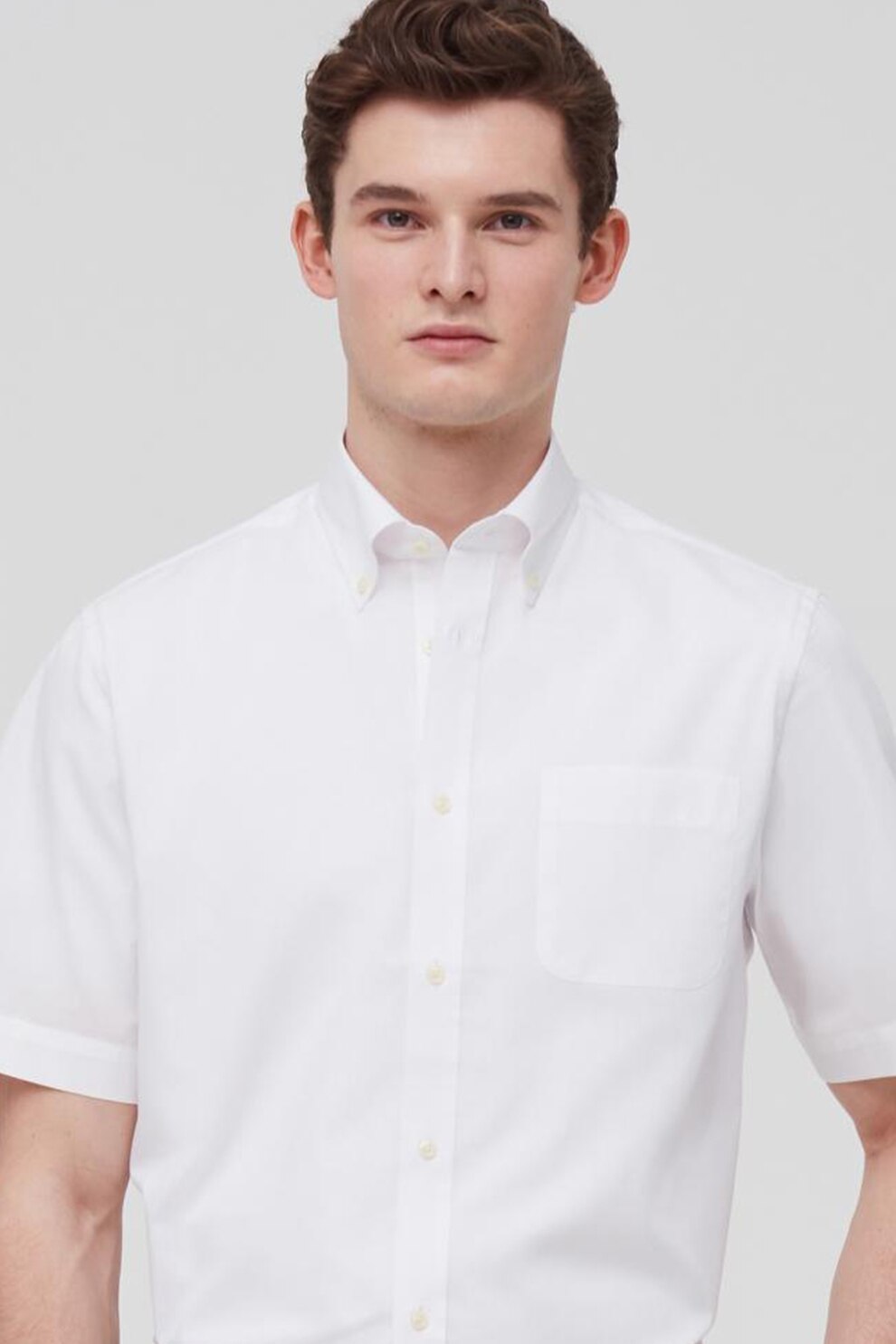 OVS, Camasa regular fit cu maneci scurte, Alb, XL