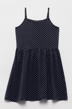 OVS, Rochie evazata cu imprimeu cu buline, Negru/Alb OVS, Rochie evazata cu imprimeu cu buline, Negru/Alb