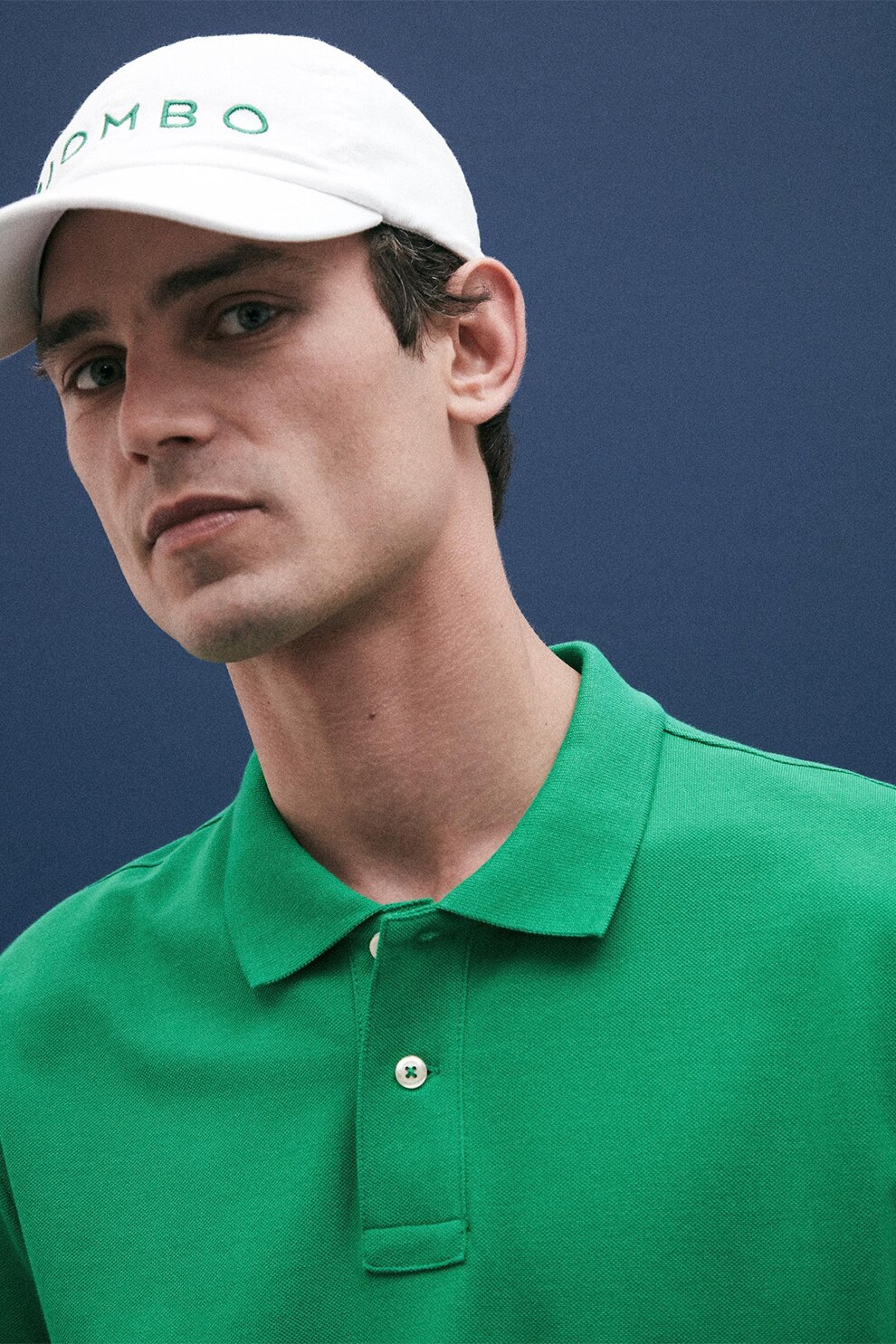 OVS, Tricou polo din material pique, Verde, S
