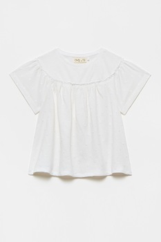 OVS, Bluza cu detalii brodate, Alb, 104 CM OVS, Bluza cu detalii brodate, Alb, 104 CM