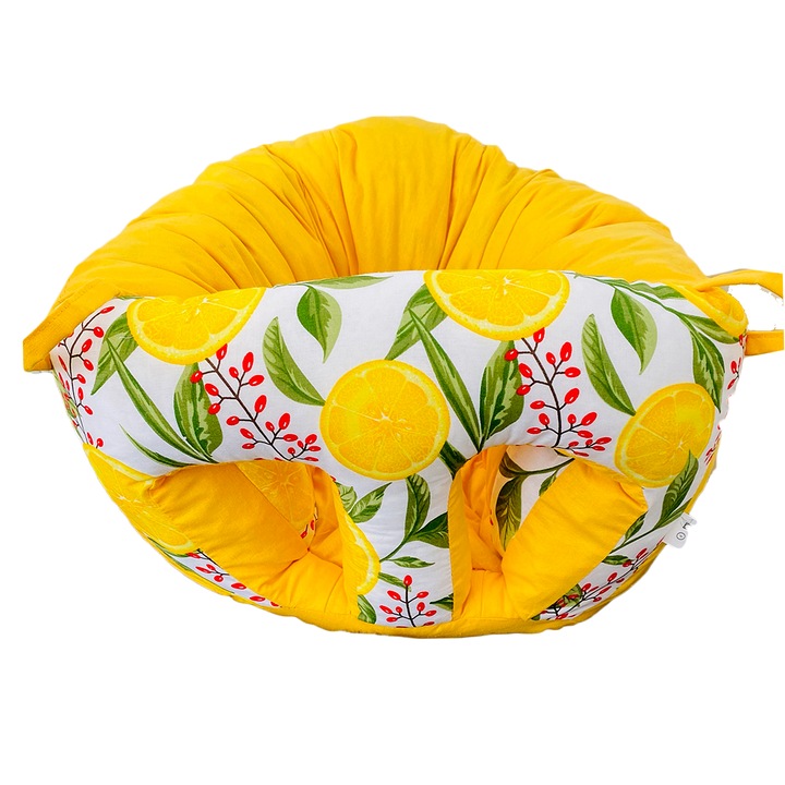 Fotoliu sezut Bebe, Lamai cu galben, XL, Material textil