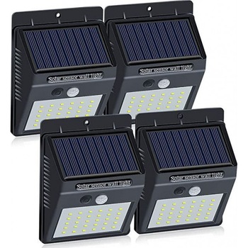 Set 4 lampi solare de perete cu 30 LED si senzor de miscare Set 4 lampi solare de perete cu 30 LED si senzor de miscare