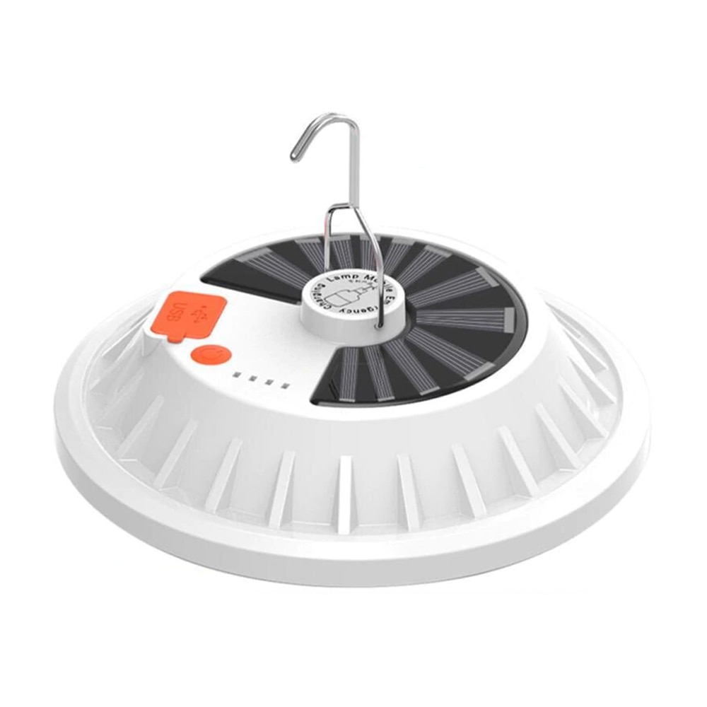 Lampa solara de exterior portabila , multifunctionala, cu telecomanda, Waterproof , diametrul de 13.05cm, 60 leduri