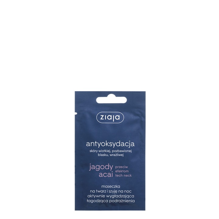 Antioxidáns arcmaszk, Ziaja, bogyókkal, 7 ml