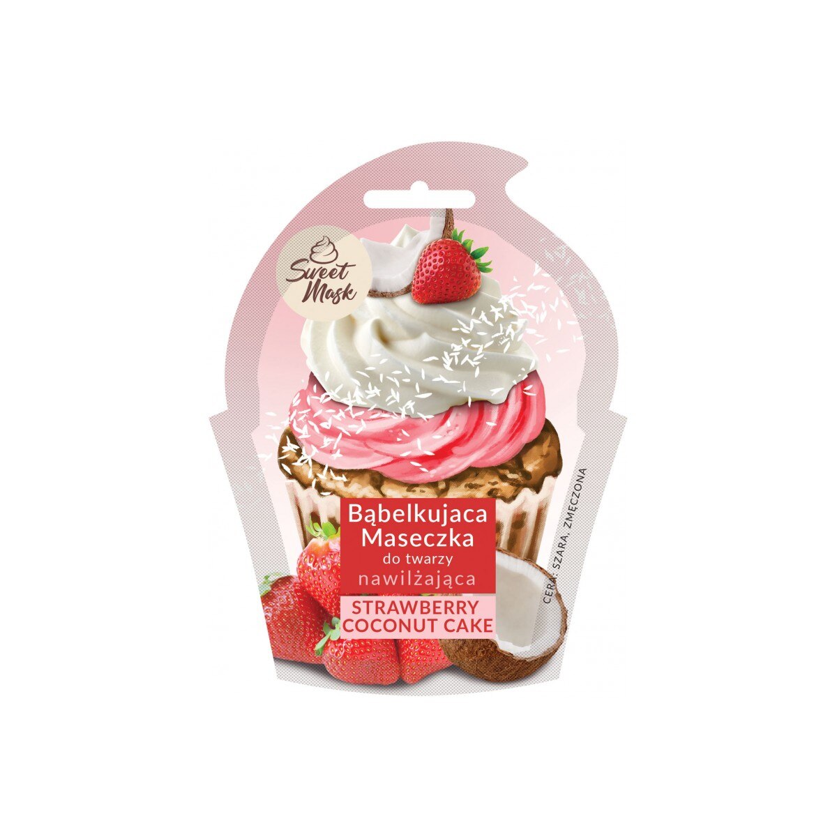 Masca hidratanta pentru fata, Marion, cu capsuni si cocos, 6g