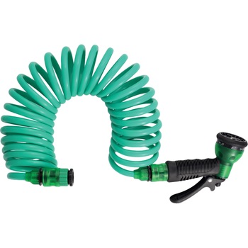 Set pistol de stropit cu furtun gradina spiralat Novaservis DY5808, 7.5 m lungime Set pistol de stropit cu furtun gradina spiralat Novaservis DY5808, 7.5 m lungime