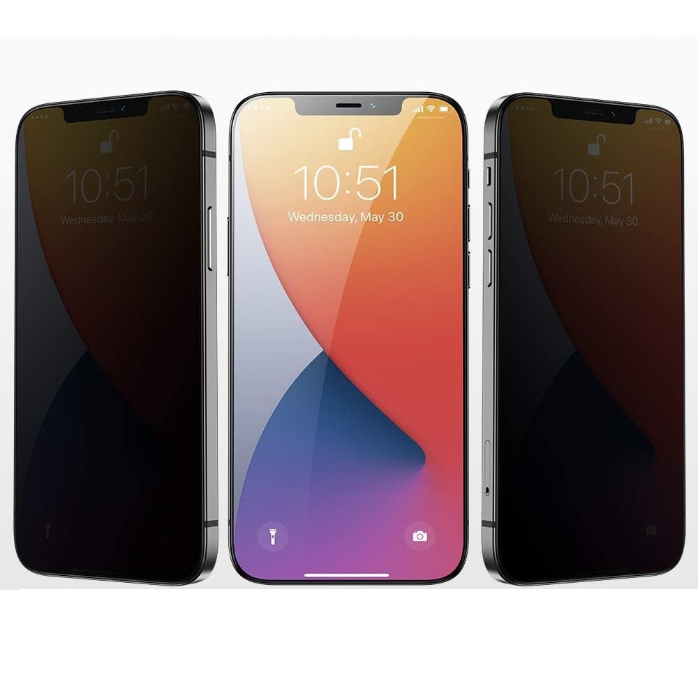 Folie de protectie ecran Privacy Hydrogel din silicon, TPU, compatibila cu iPhone 14, Perfect fit, acopera tot ecranul, ISAG