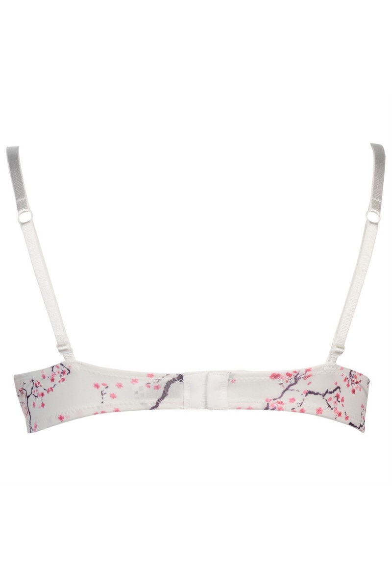 Set 2 sutiene Miso 2PK Lace, Poliester/Bumbac, Alb/Roz, 36B EU, Alb/Roz, 80B