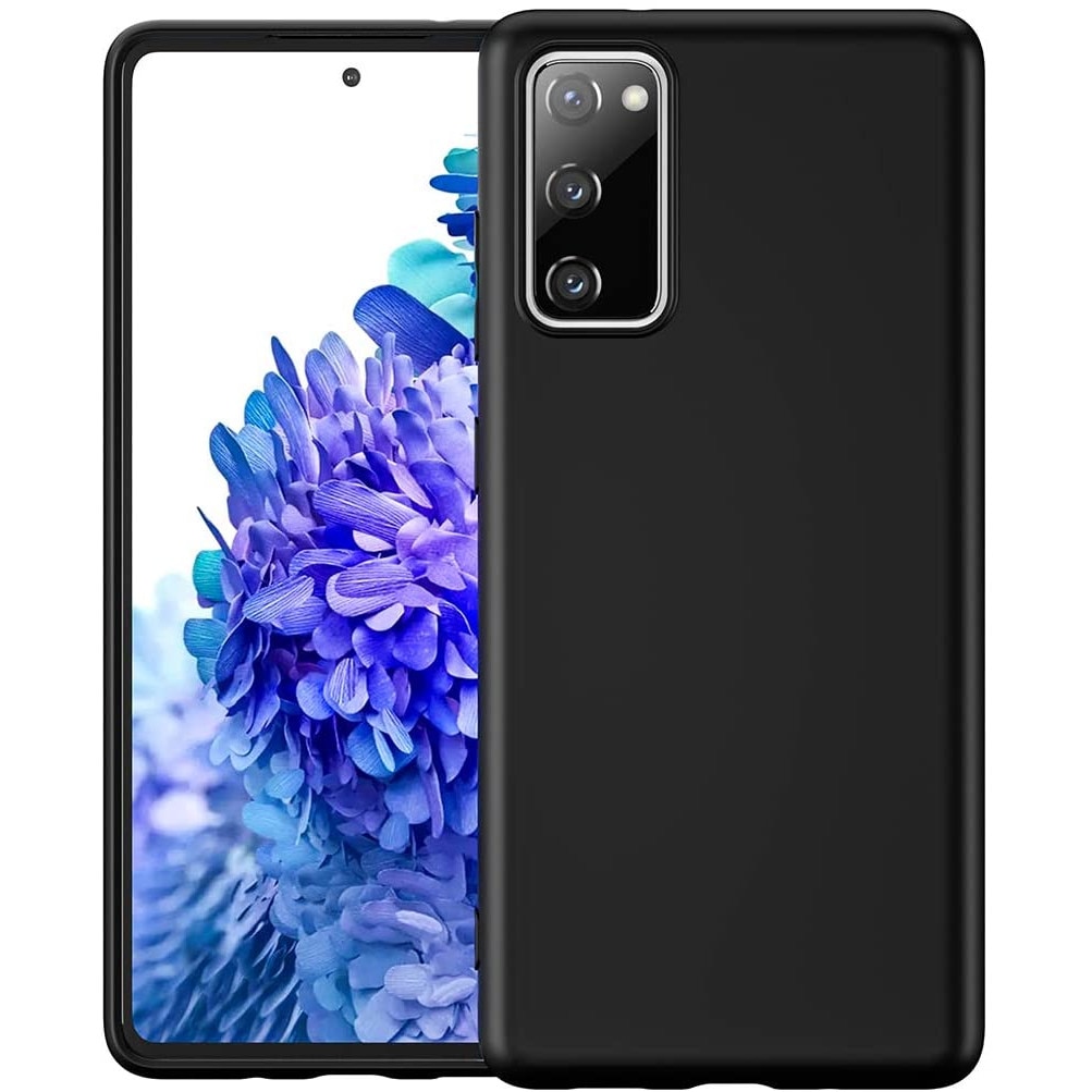 Husa compatibila cu Samsung Galaxy S20 FE, ultra slim, silicon Negru, protectie camera, PlanetPhone