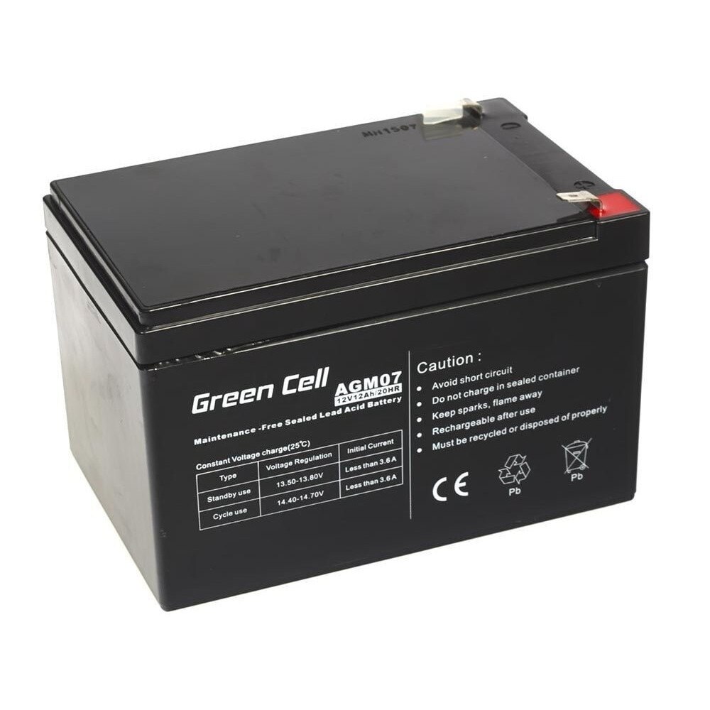 Acumulator stationar 12V 12Ah F2 AGM Green Cell AGM07