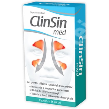 Clinsin Med, Zdrovit, 16 plicuri + irigator Clinsin Med, Zdrovit, 16 plicuri + irigator