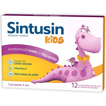 Supliment alimentar Sintusin Kids, Zdrovit, 12 comprimate de supt Supliment alimentar Sintusin Kids, Zdrovit, 12 comprimate de supt