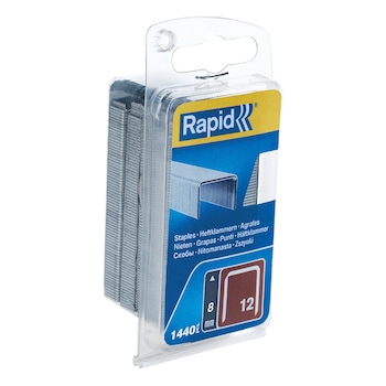 Capse Rapid 12/8 sarma plata galvanizata pentru tapiterie, High Performance, 1440 capse/blister 40109568 Capse Rapid 12/8 sarma plata galvanizata pentru tapiterie, High Performance, 1440 capse/blister 40109568