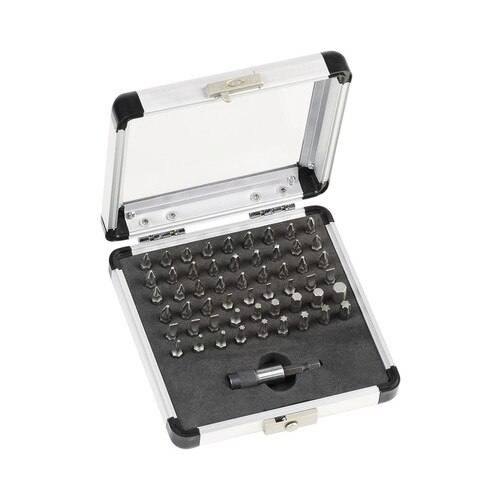 Set biti Meister Torx/PH/PZ/drept/hexagon, 3704500, 55 piese, include prelungitor