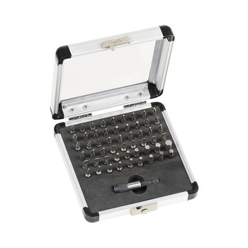 Set biti Meister Torx/PH/PZ/drept/hexagon, 3704500, 55 piese, include prelungitor Set biti Meister Torx/PH/PZ/drept/hexagon, 3704500, 55 piese, include prelungitor