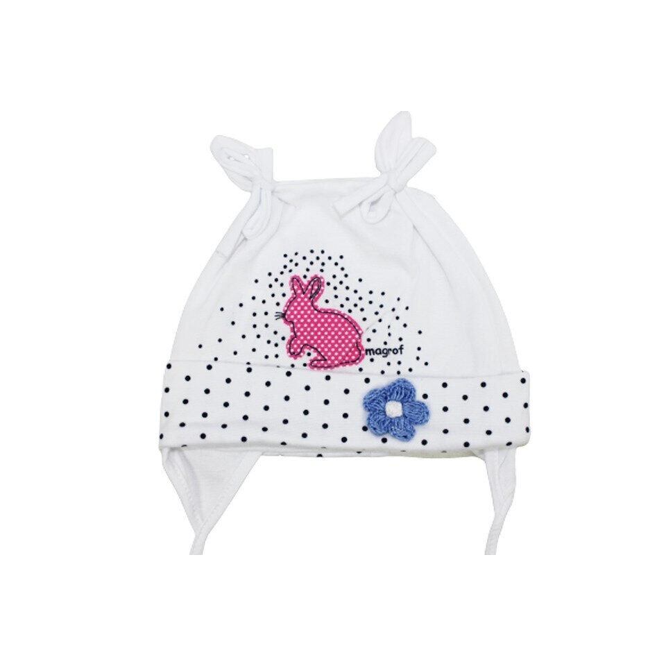 Caciulita, alba cu iepuras 40-42 cm