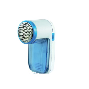 Aparat de Curatat Scame, Functionare pe Baterii, Recipient pentru Scame, 6800 rot/min, Compact si Ergonomic, Alb/Albastru Aparat de Curatat Scame, Functionare pe Baterii, Recipient pentru Scame, 6800 rot/min, Compact si Ergonomic, Alb/Albastru