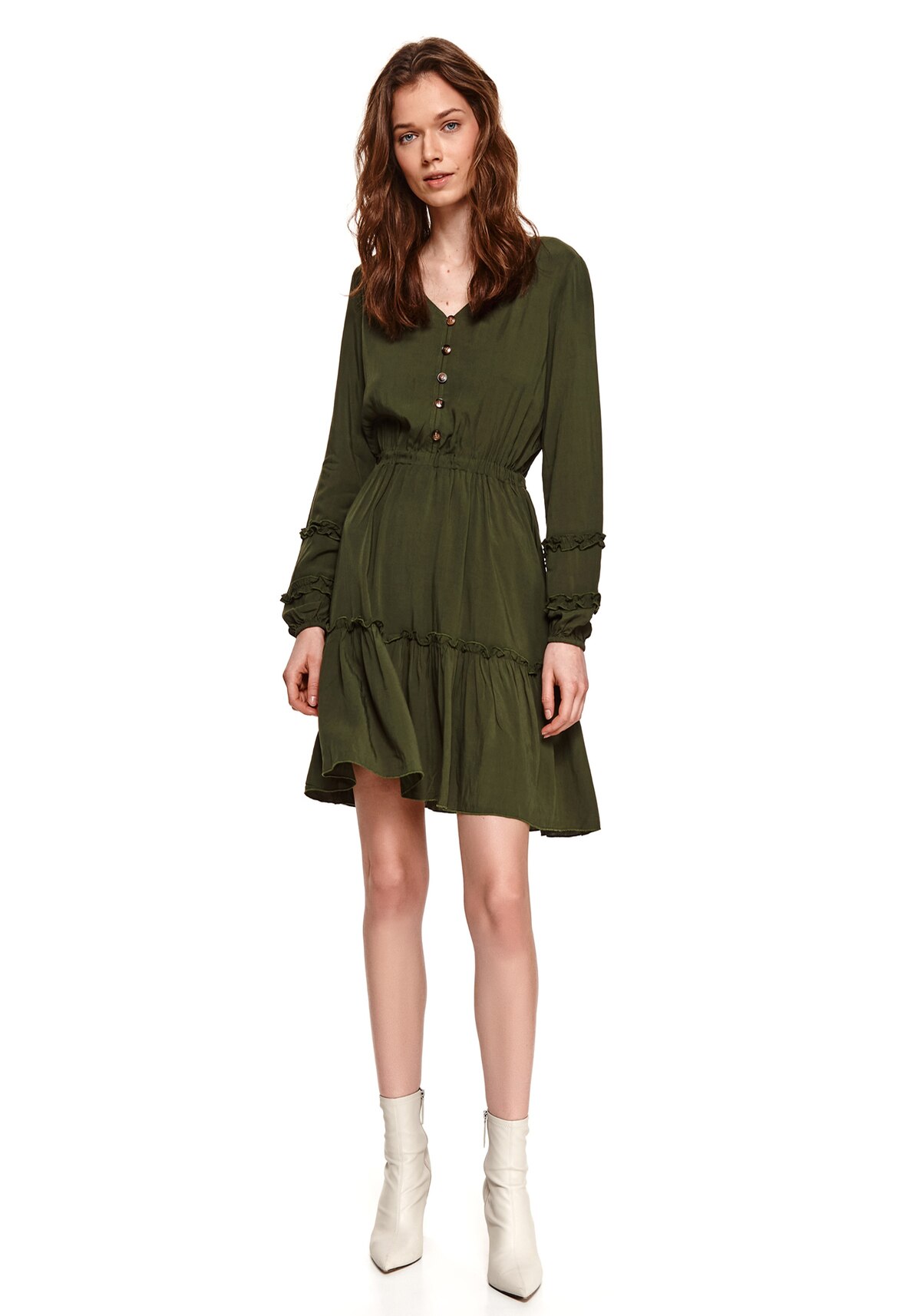 Rochie pentru femei, TOP SECRET, SSU3500, Verde inchis
