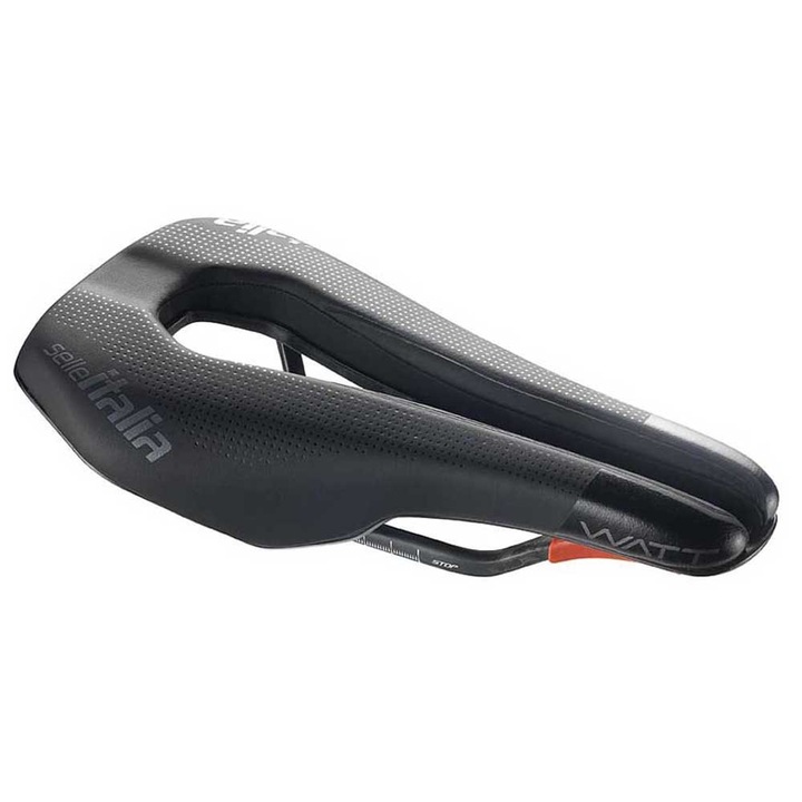Седло за велосипед Watt Kit Carbonio Superflow, Selle Italia, 133x250, 200 g, Черен
