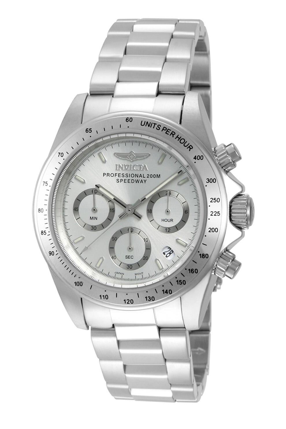 Invicta, Ceas cronograf de otel inoxidabil, Argintiu