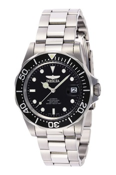 Invicta, Ceas automatic de otel inoxidabil, Argintiu/Negru Invicta, Ceas automatic de otel inoxidabil, Argintiu/Negru