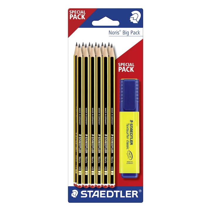 Комплект моливи Staedtler Noris и textmarker classic подарък ST120BK12P1