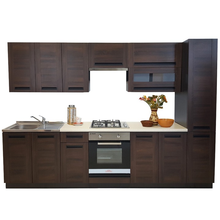 Set Bucatarie Pesen2 4A1, Stejar Sonoma Braz, 300 x 208 x 60 cm