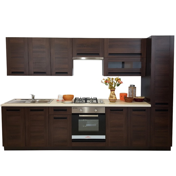 Set Bucatarie Pesen2 4B1, Stejar Sonoma Braz, 300 x 208 x 60 cm