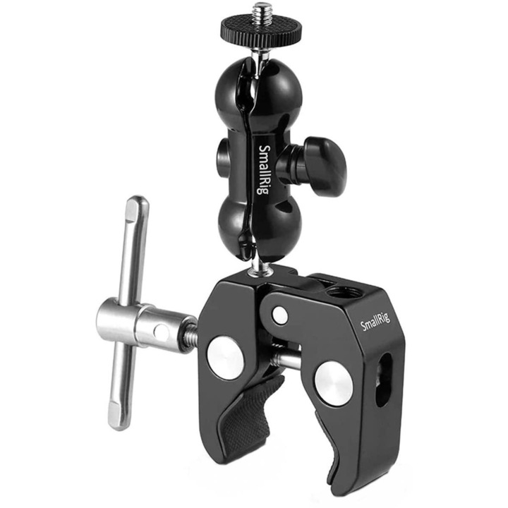 Smallrig multifunkcionális bilincs golyós DSLR fényképezőgép rögzítő, 1/4"-es csavarral és csavarkulccsal, 360° -os forgócsuklóval